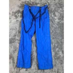 Vintage Patagonia Ski Snowboard Pants Blue Suspenders Size 36 Mens Waterproof